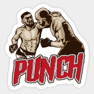 mma punch Sticker